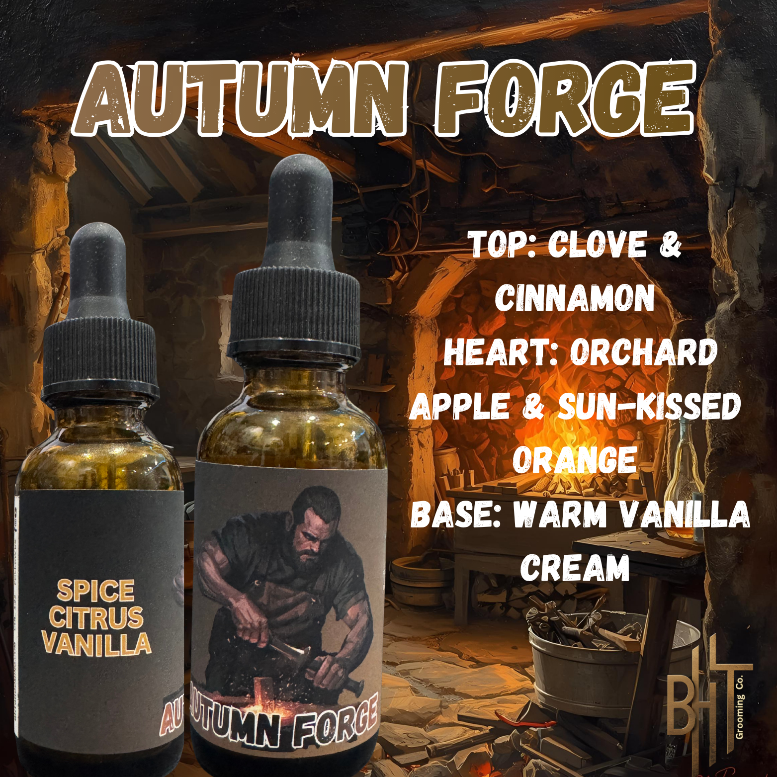 Autumn Forge Beard Oil (Limited Fall Scent)- Apple, Orange & Vanilla blend
