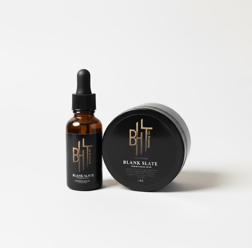 The BHT Grooming Double Down Combo delivers complete beard care with our premium Blank Slate Beard Oil and Beard Butter. The lightweight beard oil penetrates deep to hydrate, soften, and eliminate beard itch, while the rich beard butter locks in moisture, tames flyaways, and provides light styling hold. Together, they create the perfect daily grooming routine for a healthier, fuller, better-looking beard.