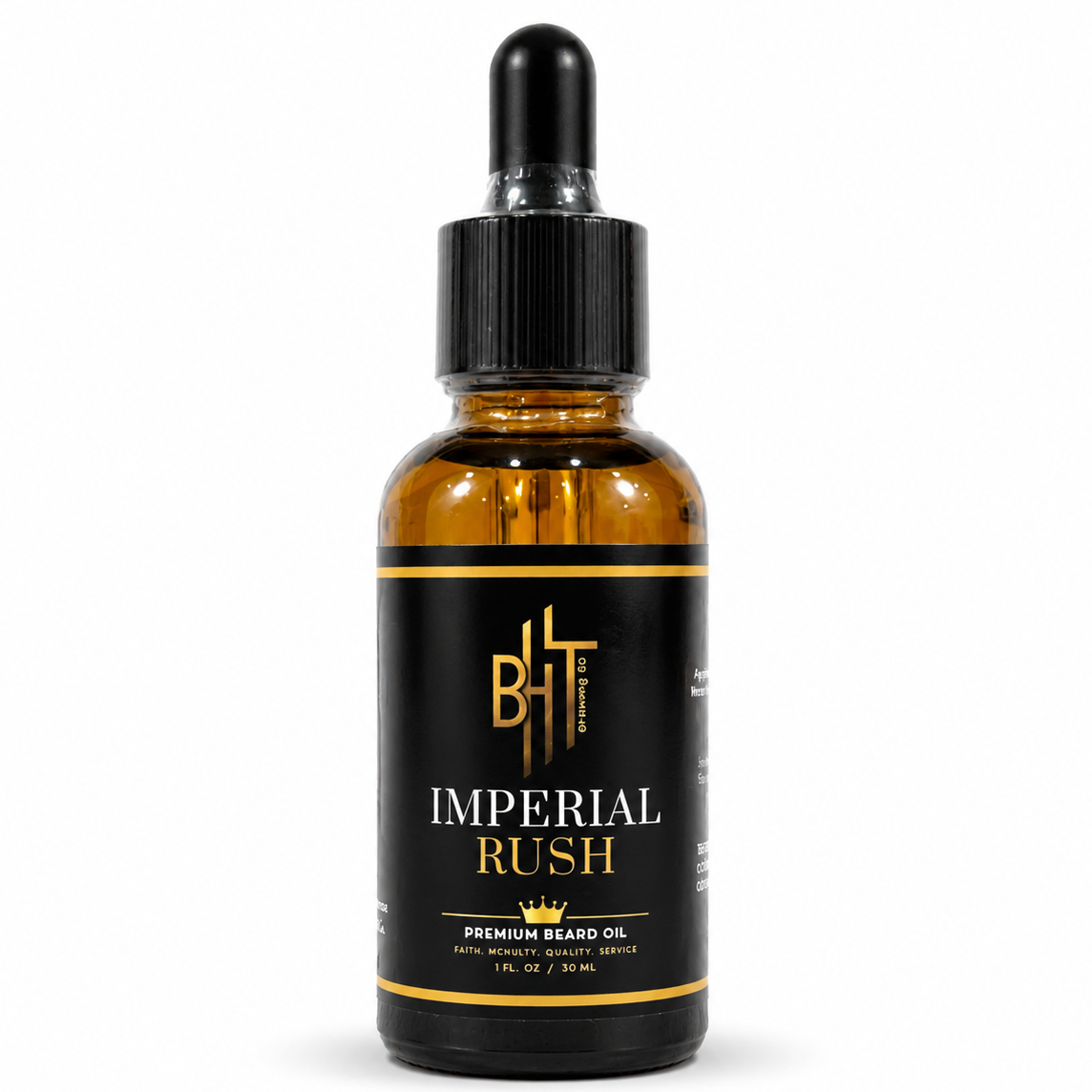 BHT Grooming Imperial Rush Premium Beard Oil | Luxury Amber & Spice Beard Oil