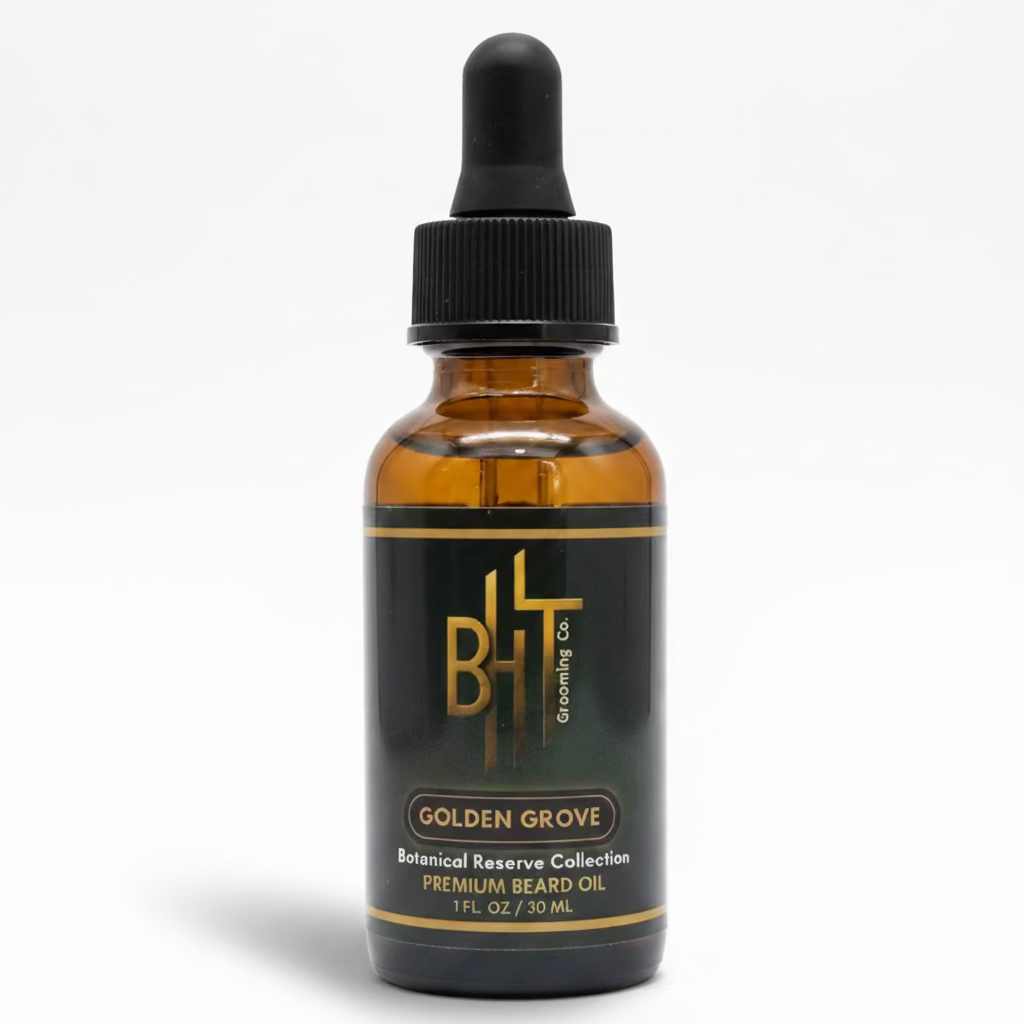 Golden Grove Beard Oil – Citrus & Woody Scent