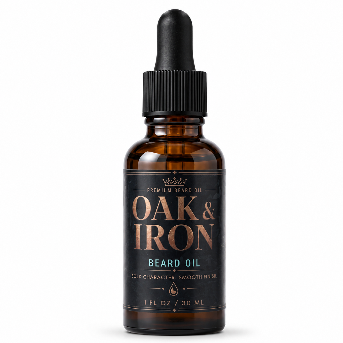 Oak & Iron Beard Oil – Bourbon, Oud & Sandalwood
