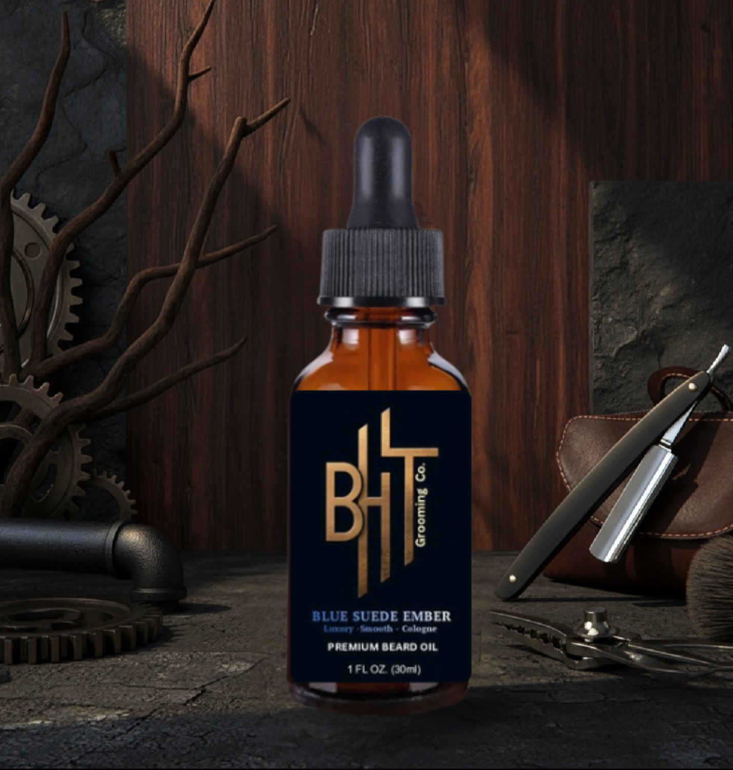 Blue Suede Ember Beard Oil- Suede & Blueberry blend