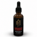 Bottle of Midnight Current premium beard oil on a white background
