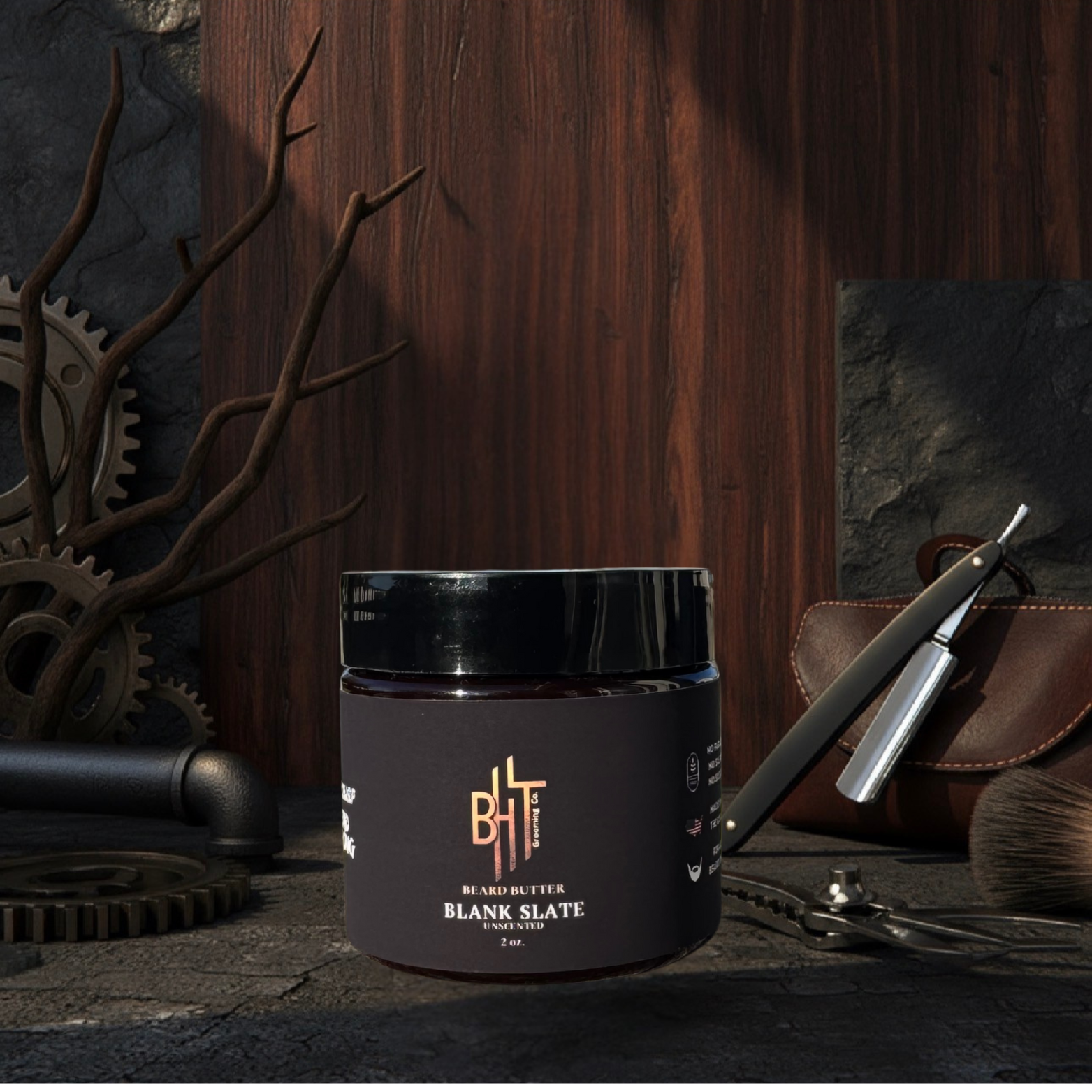 Blank Slate Unscented Beard Butter - Fragrance Free 2 oz