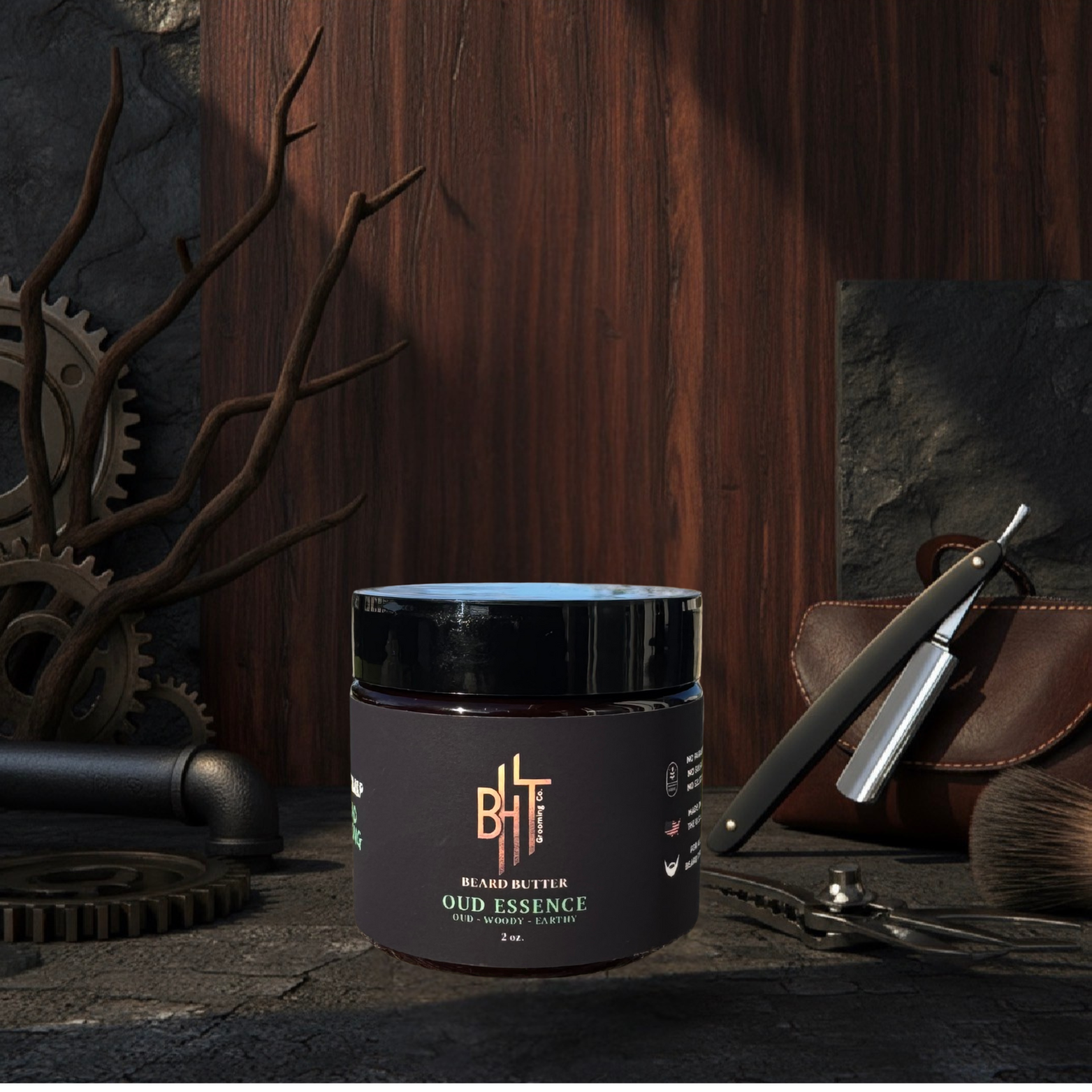 Oud Essence Beard Butter- Woody & Earthy 2 oz.