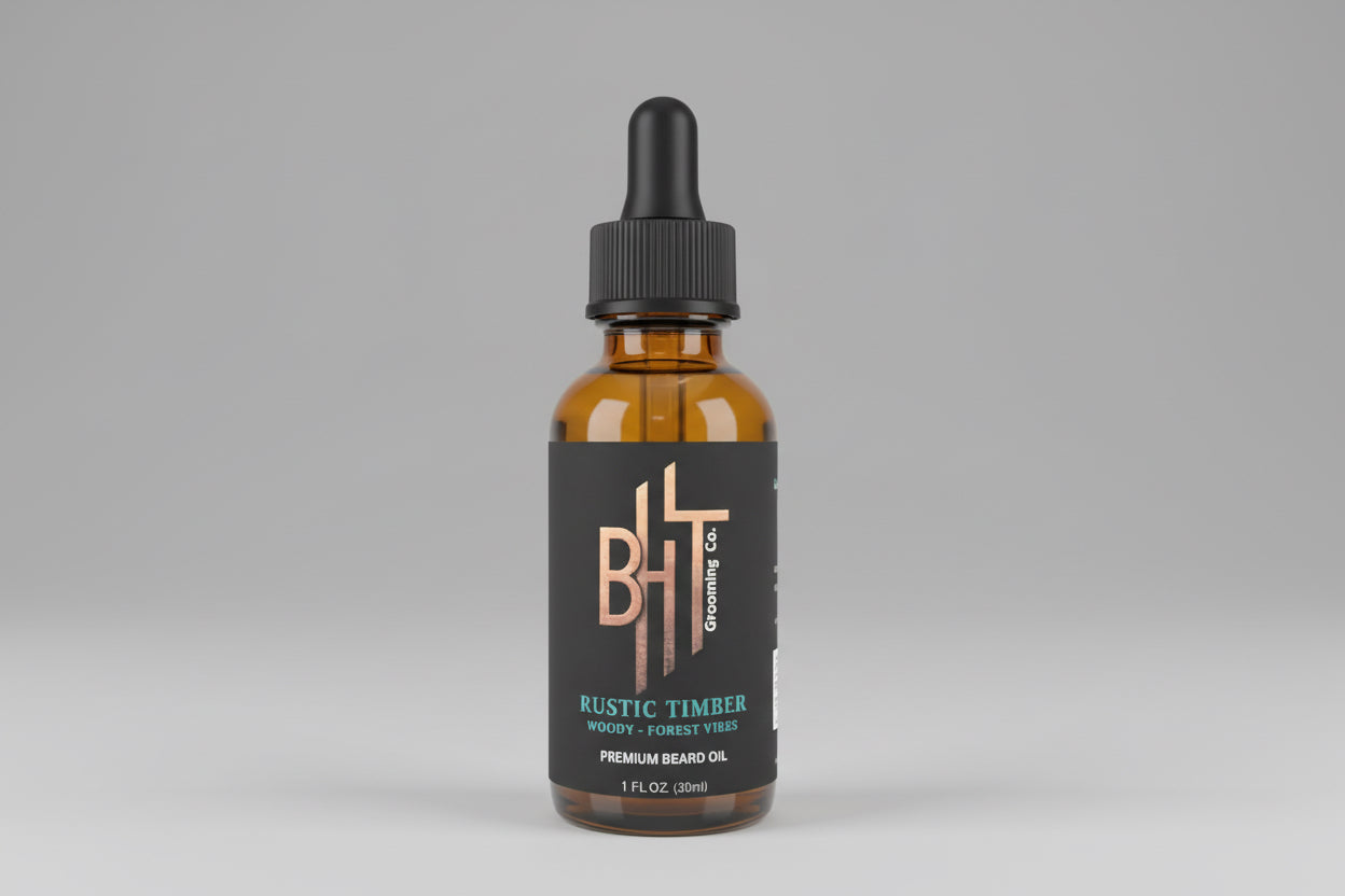 Rustic Timber Beard Oil - Woodsy Guaiac & Pine Scent