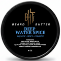 Beard Butter container labeled 'Deep Water Spice' on a white background