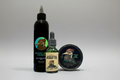 Oil bottler, Container and Tall container of bht grooming products.
